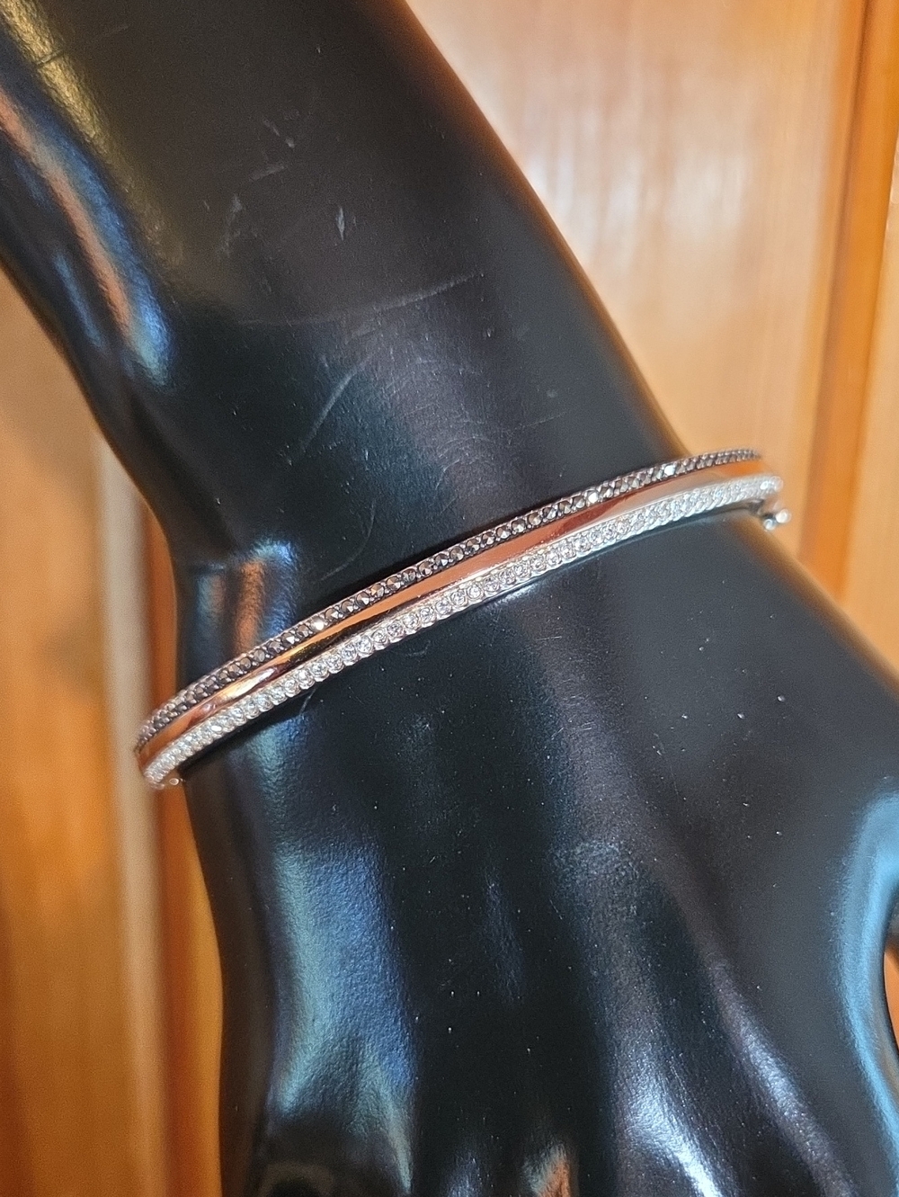 Judith Jack Marcasite & Crystal Hinged Bracelet